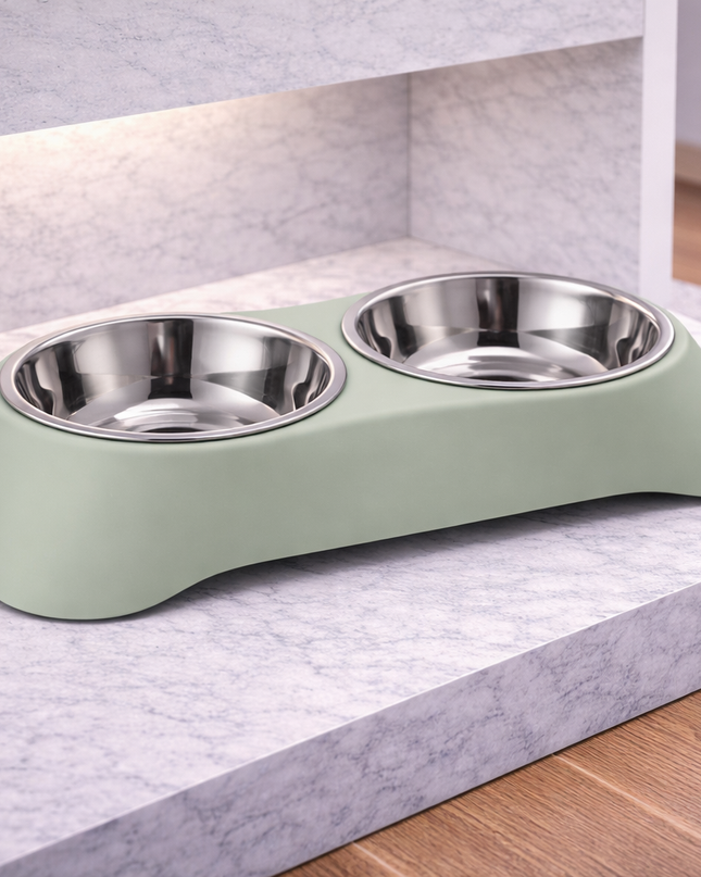 Comedero doble antiderrames