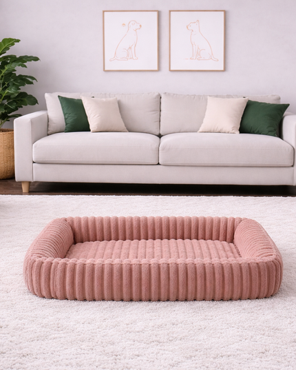 Cama cuadrada de felpa