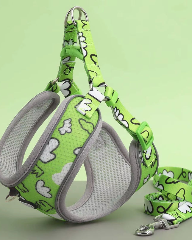 Un Juego De Arnés Y Correa Para Perros, Cómodo Y Ajustable, Chaleco Con Correa Para Mascotas Para Prevención De Fuga, Para Perros Pequeños Y Medianos