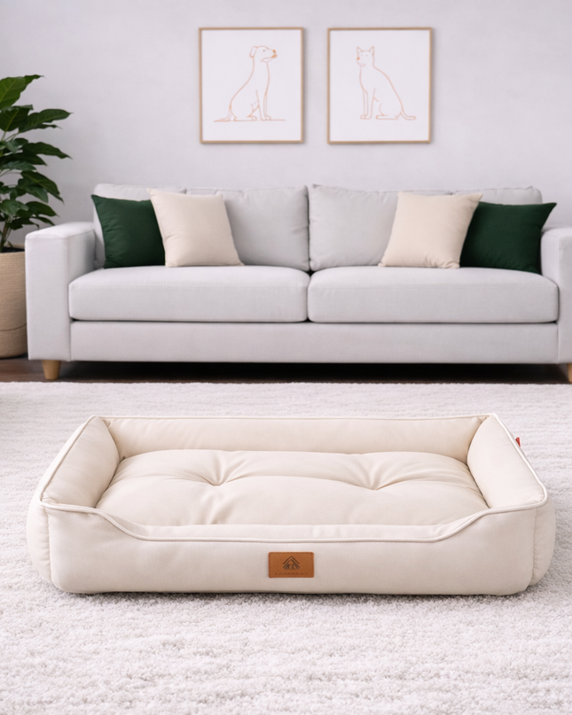 Cama acolchada elegante