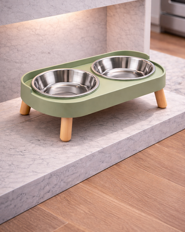 Cuenco doble elevado