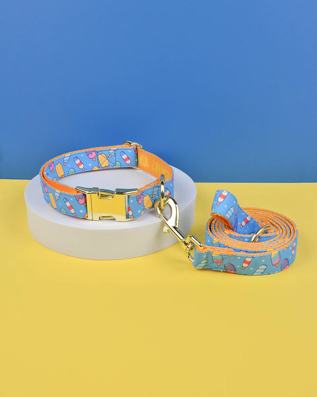 Conjunto De Collar Y Correa Para Perro Ajustables, Temporada Colorida De Verano, Marca De Lujo, Para Perros Pequeños, Medianos Y Grandes