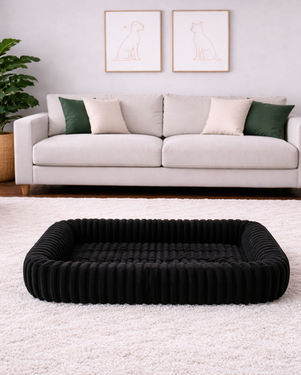 Cama cuadrada de felpa