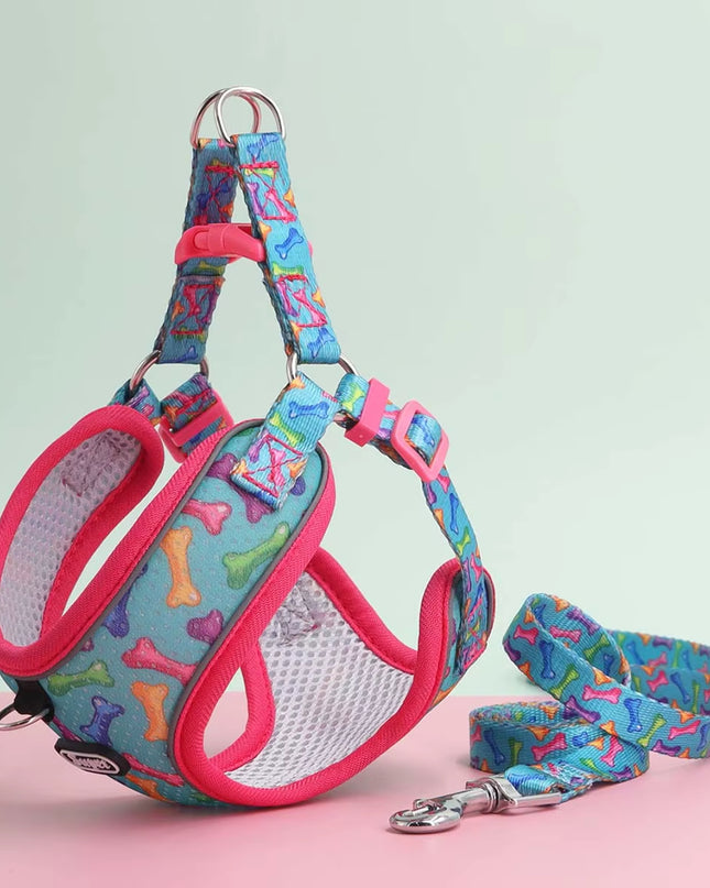 Un Juego De Arnés Y Correa Para Perros, Cómodo Y Ajustable, Chaleco Con Correa Para Mascotas Para Prevención De Fuga, Para Perros Pequeños Y Medianos