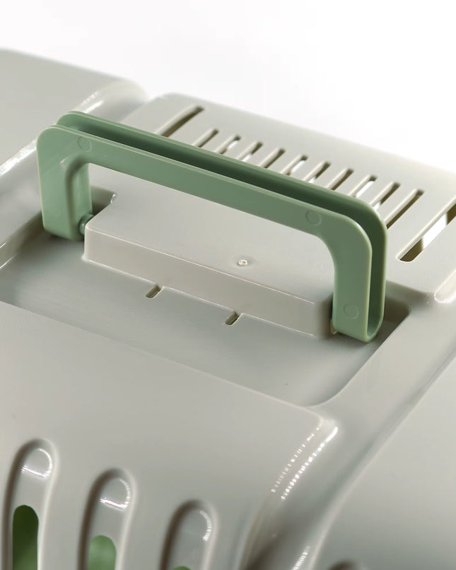 SMELL & SMILE Transportin Gato Perro Pequeño,Transporte Portátil Y Transpirable Para Mascotas,Transporte De Plástico Para Perros 2 Tallas