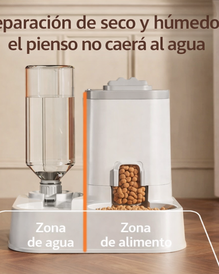Dispensador automático de comida y agua