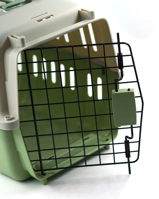 SMELL & SMILE Transportin Gato Perro Pequeño,Transporte Portátil Y Transpirable Para Mascotas,Transporte De Plástico Para Perros 2 Tallas