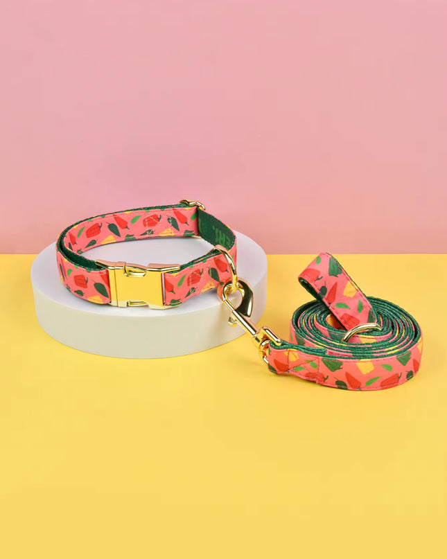 Conjunto De Collar Y Correa Para Perro Ajustables, Temporada Colorida De Verano, Marca De Lujo, Para Perros Pequeños, Medianos Y Grandes