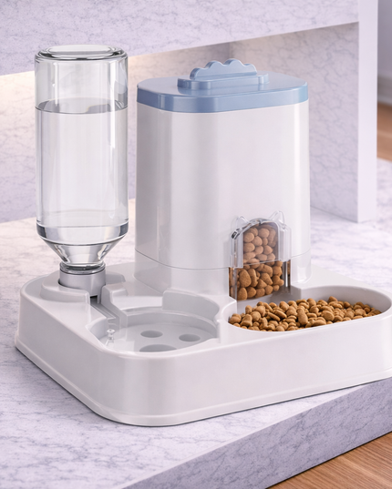 Dispensador automático de comida y agua