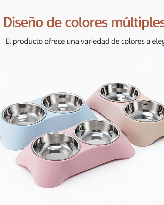 Comedero doble antiderrames