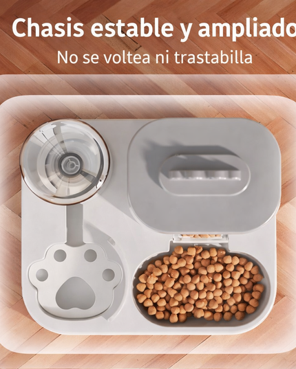 Dispensador automático de comida y agua