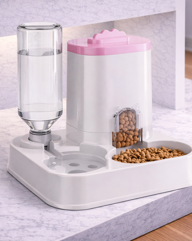 Dispensador automático de comida y agua