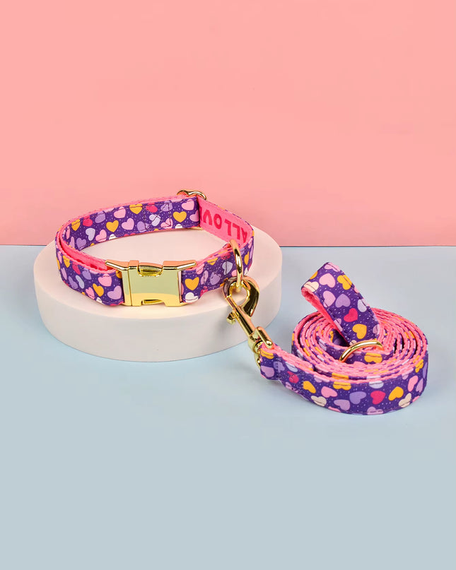 Conjunto De Collar Y Correa Para Perro Ajustables, Temporada Colorida De Verano, Marca De Lujo, Para Perros Pequeños, Medianos Y Grandes