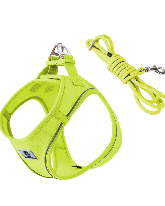 Arnés Para Perros, Conjunto De Correa Para Perros Pequeños Y Medianos, Arnés Reflectante Ajustable Para Cachorros Y Gatos, Chaleco Para Mascotas, Chihuahua, Perro Salchicha Para Caminar Al Aire Libre