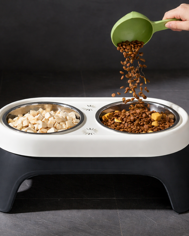 Comedero de goma elevado