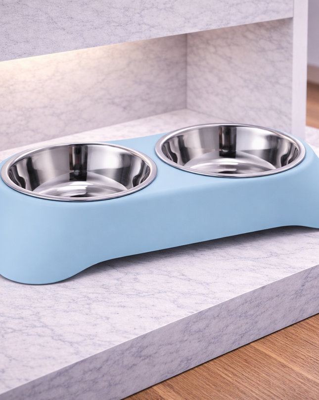 Comedero doble antiderrames