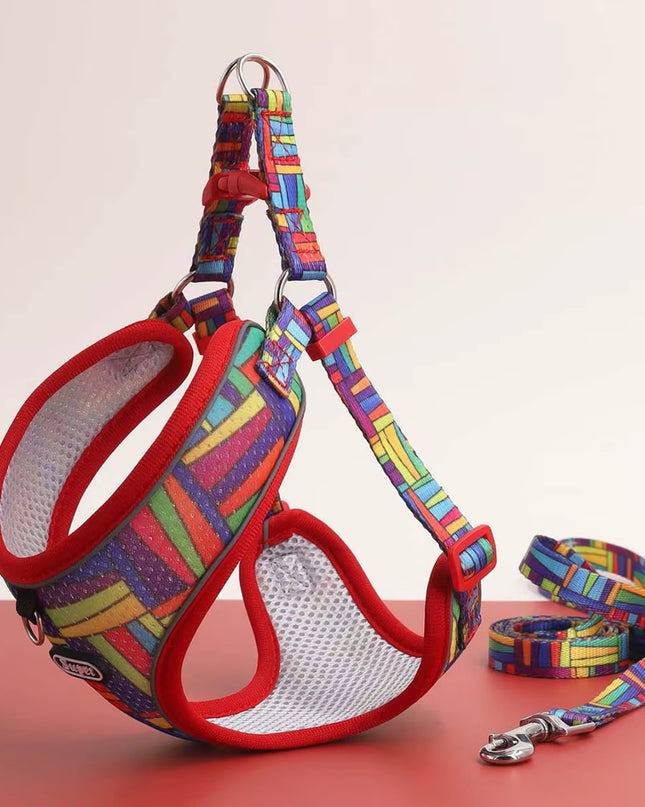 Un Juego De Arnés Y Correa Para Perros, Cómodo Y Ajustable, Chaleco Con Correa Para Mascotas Para Prevención De Fuga, Para Perros Pequeños Y Medianos