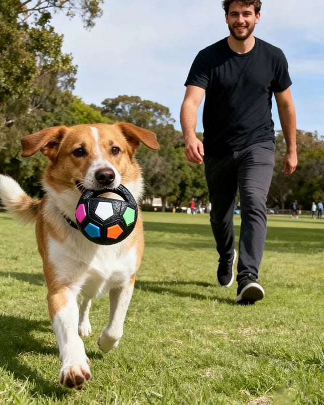 Pelota De Tenis De Fútbol De Goma Resistente, Juguetes Duraderos Para Perros Y Mascotas, Alivio De La Dentición Para Acompañar Juguetes Para Adiestramiento Al Aire Libre, 1 Ud.